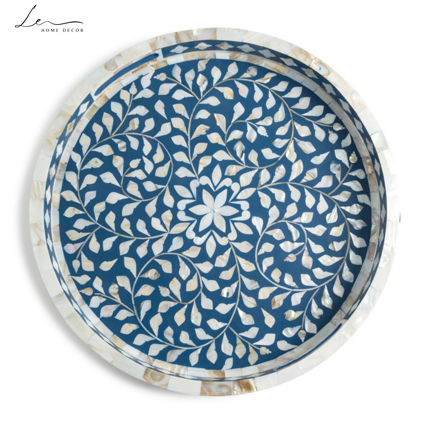 Pearl Decorative Tray - Blue