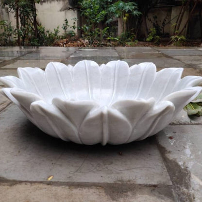 White Lotus Marble Wash Basin