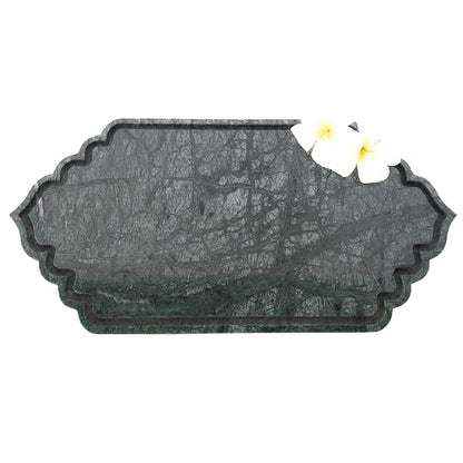 The Emerald Green Marble Oval Tray