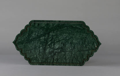 The Emerald Green Marble Oval Tray