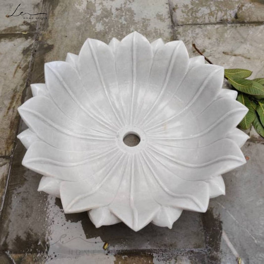 White Lotus Marble Wash Basin