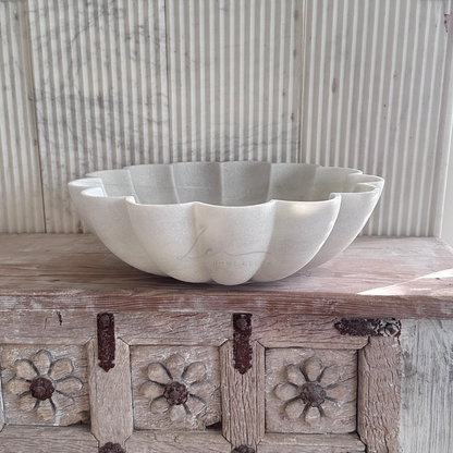 The Scallop Marble Wash Basin