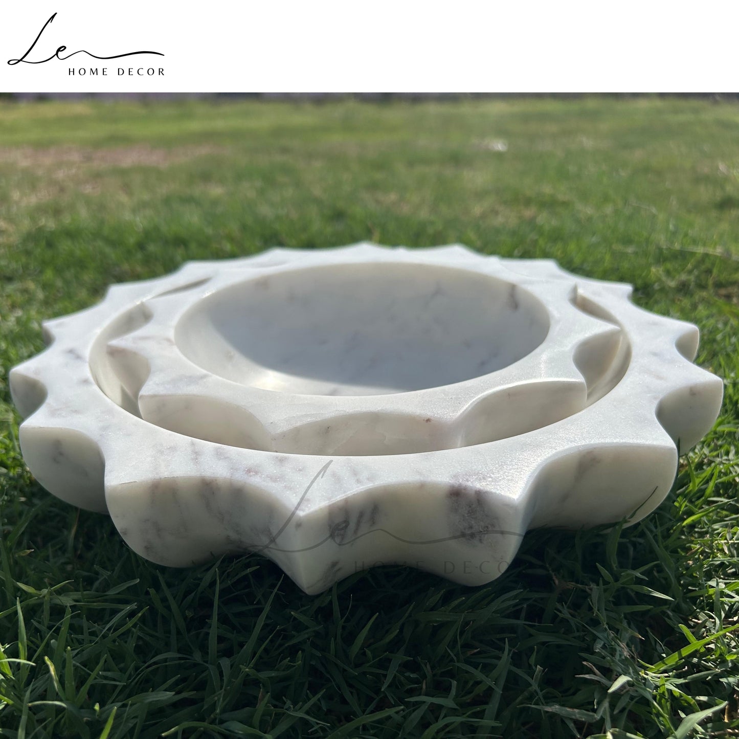 Handcrafted Sunflower Marble Bowl