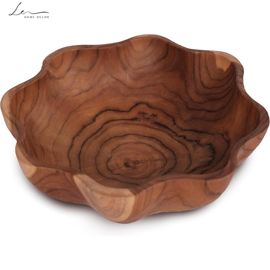 Wooden Fluted Bowl - Large