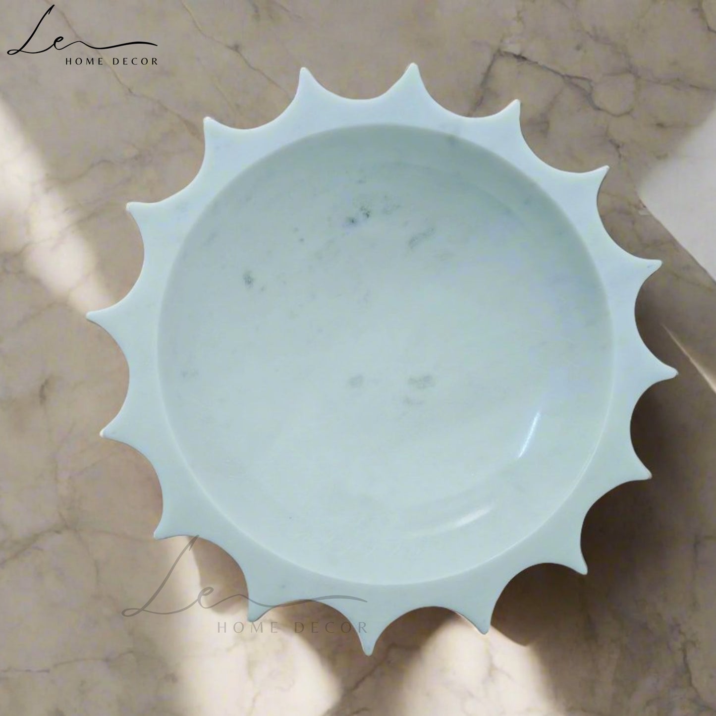 Marble Sun Bowl - White