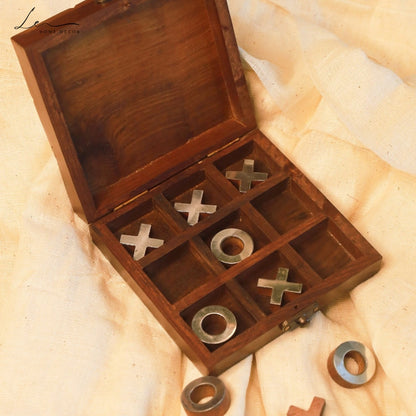 Handcrafted Wooden Indoor Game - Tic Tac Toe