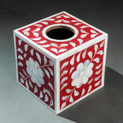 Pearl Tissue Box - Red