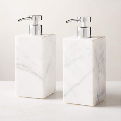 White Marble Soap Dispenser