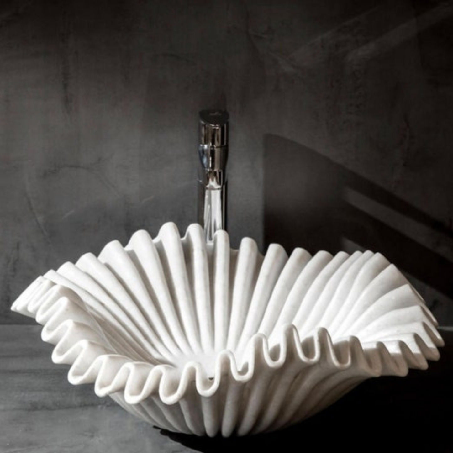 Marble Ruffle Wash Basin