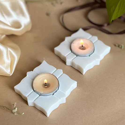 Christmas Decorative Marble Tealight Holders