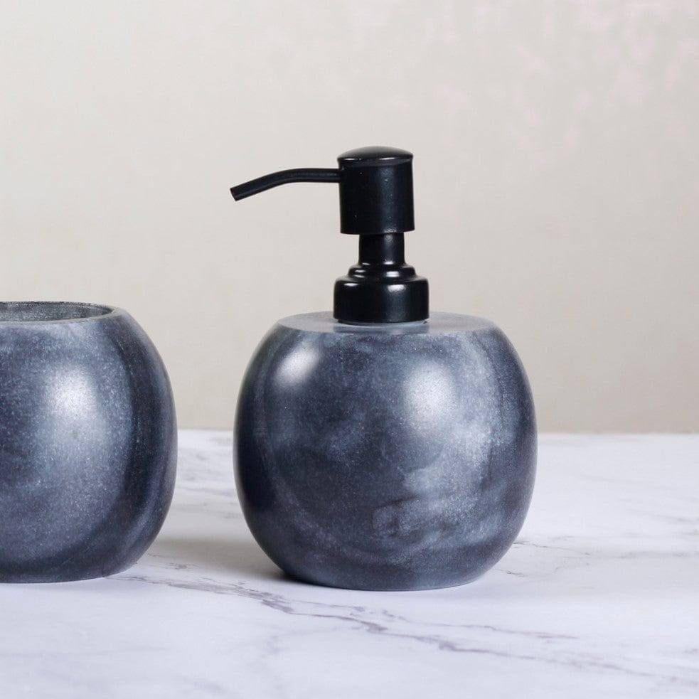 Round Grey Marble Bathroom Set