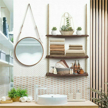 3 Tiered Wooden Wall Hanging Shelf