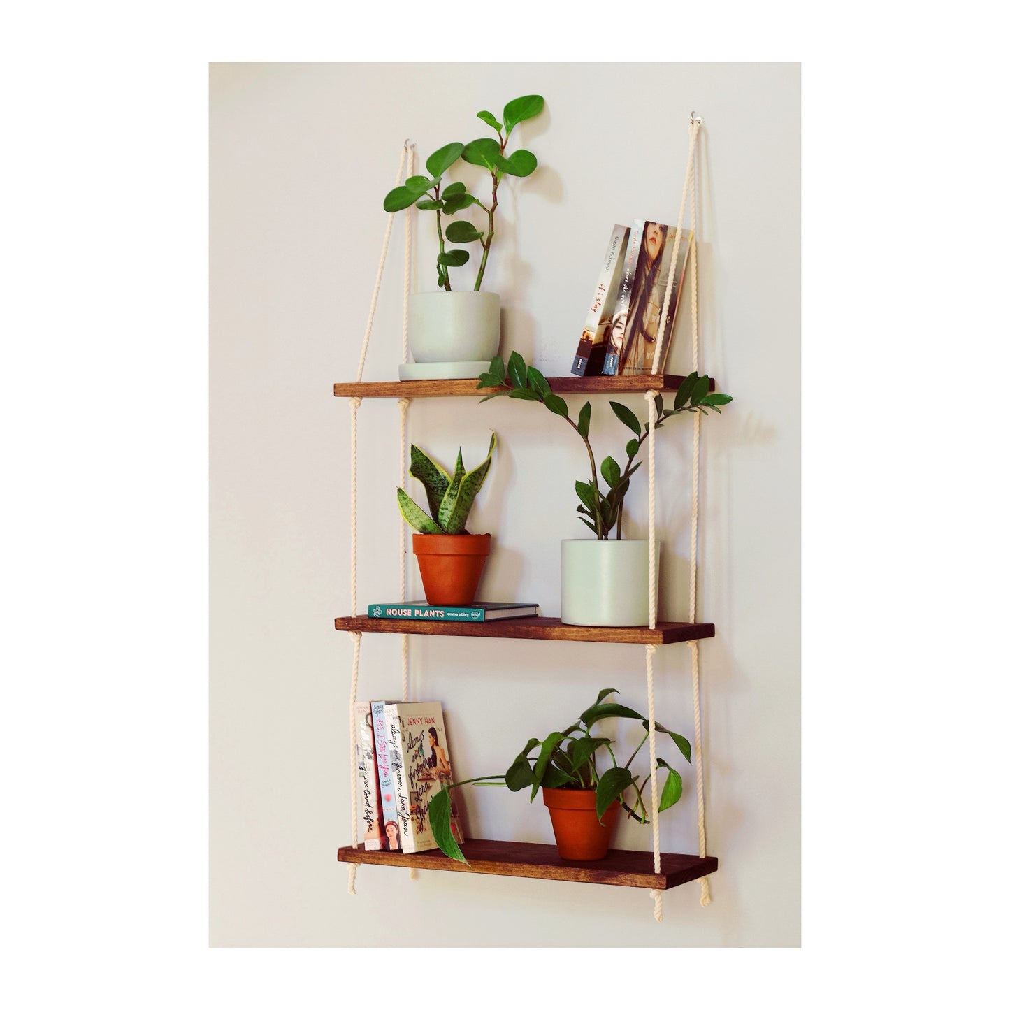 3 Tiered Wooden Wall Hanging Shelf