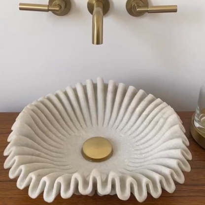 Marble Ruffle Wash Basin