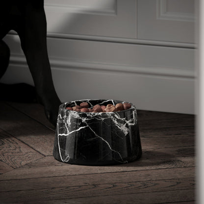 Luxurious Marble Dog Bowl - Black