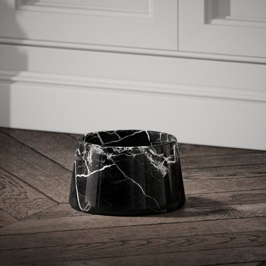 Luxurious Marble Dog Bowl - Black