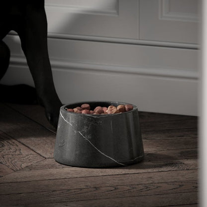 Luxurious Marble Dog Bowl - Black