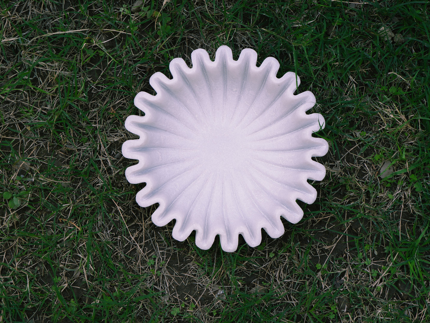 Ruffle Marble Scalloped Bowl