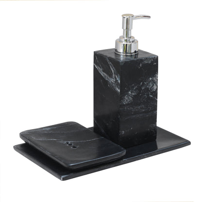Luxurious Handmade Black Bathroom Marble Set