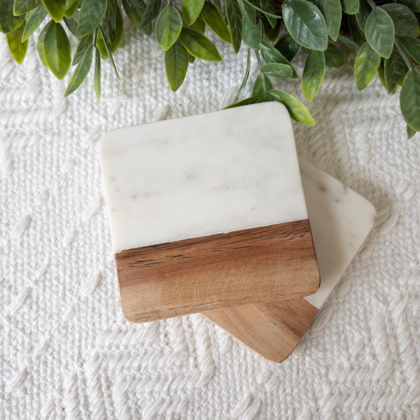 Acacia & Marble Coasters