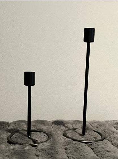 Black Candle Stick Holders Set