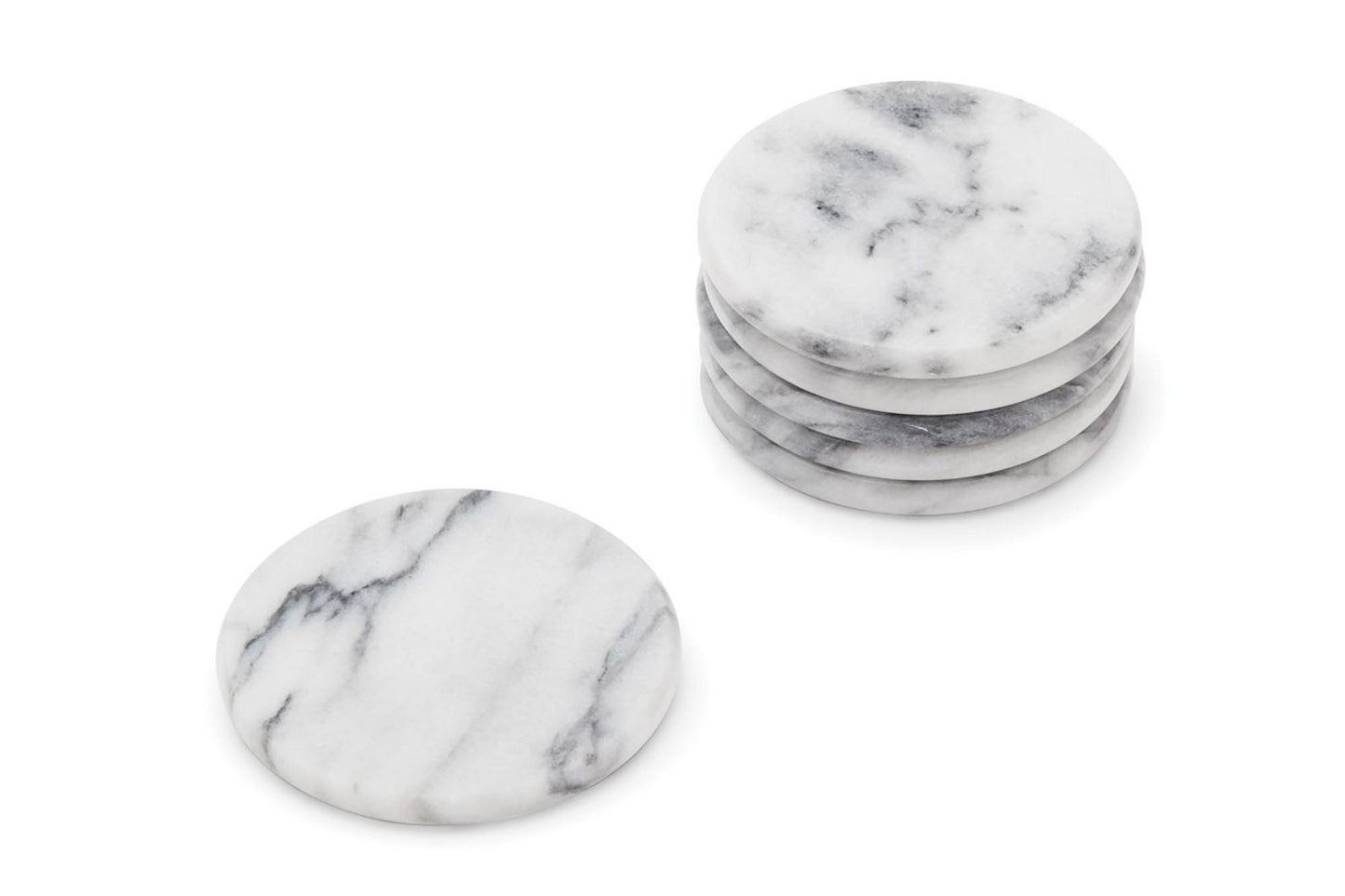 Designer White Marble Coasters