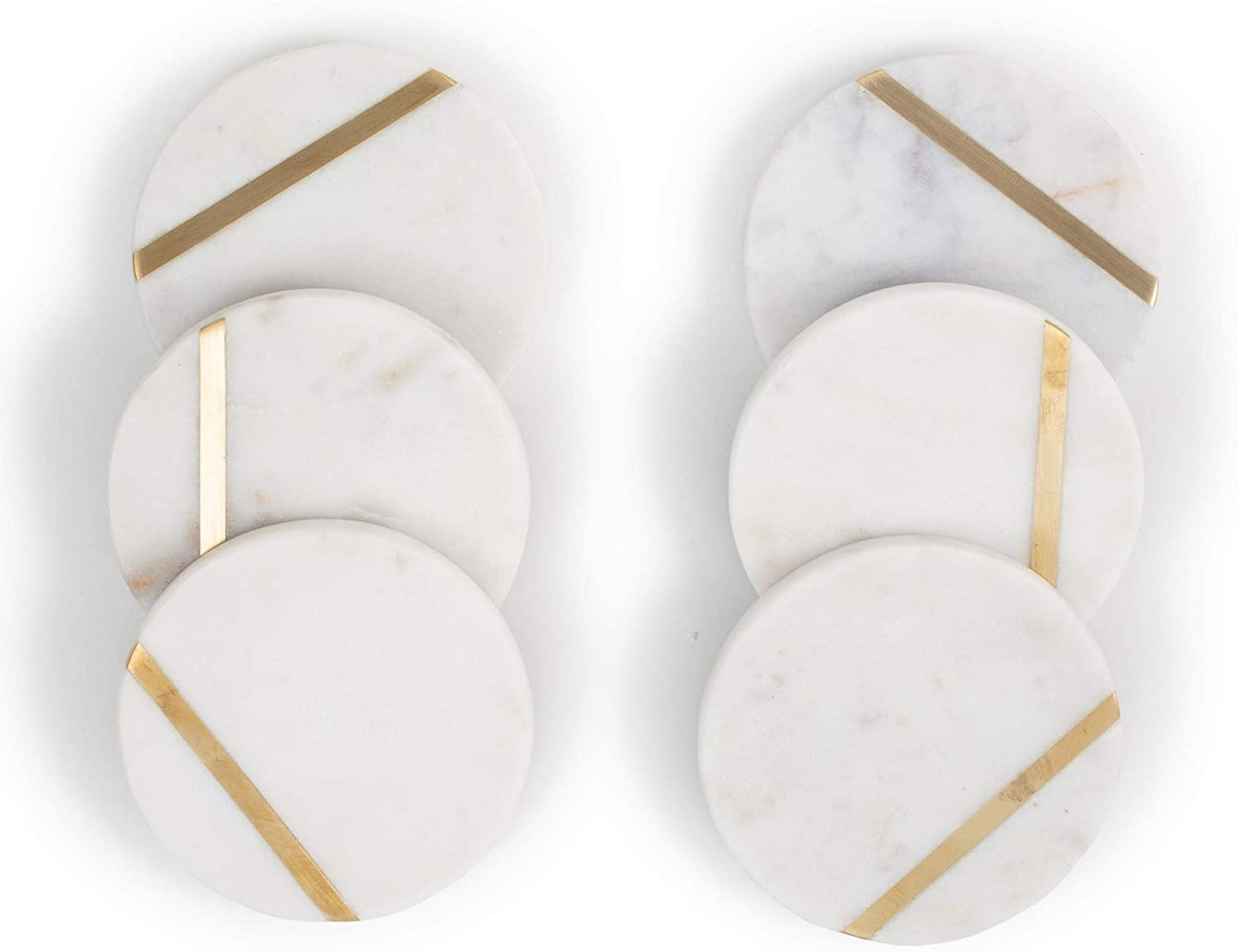 Golden Striped Marble Coaster