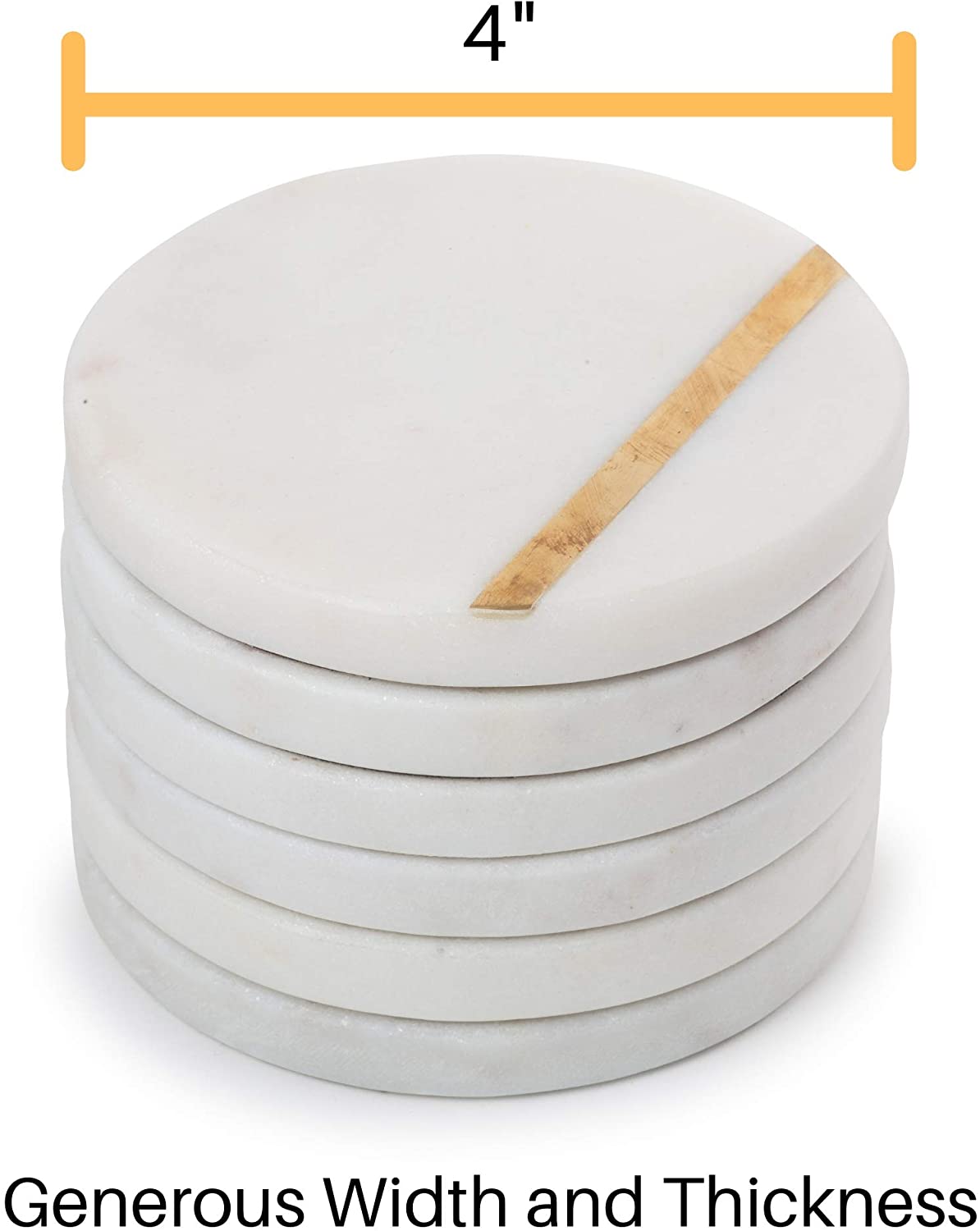 Golden Striped Marble Coaster