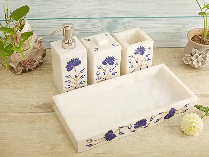 Designer White Bathroom Marble Set