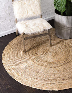 Round Hand braided Jute Carpet