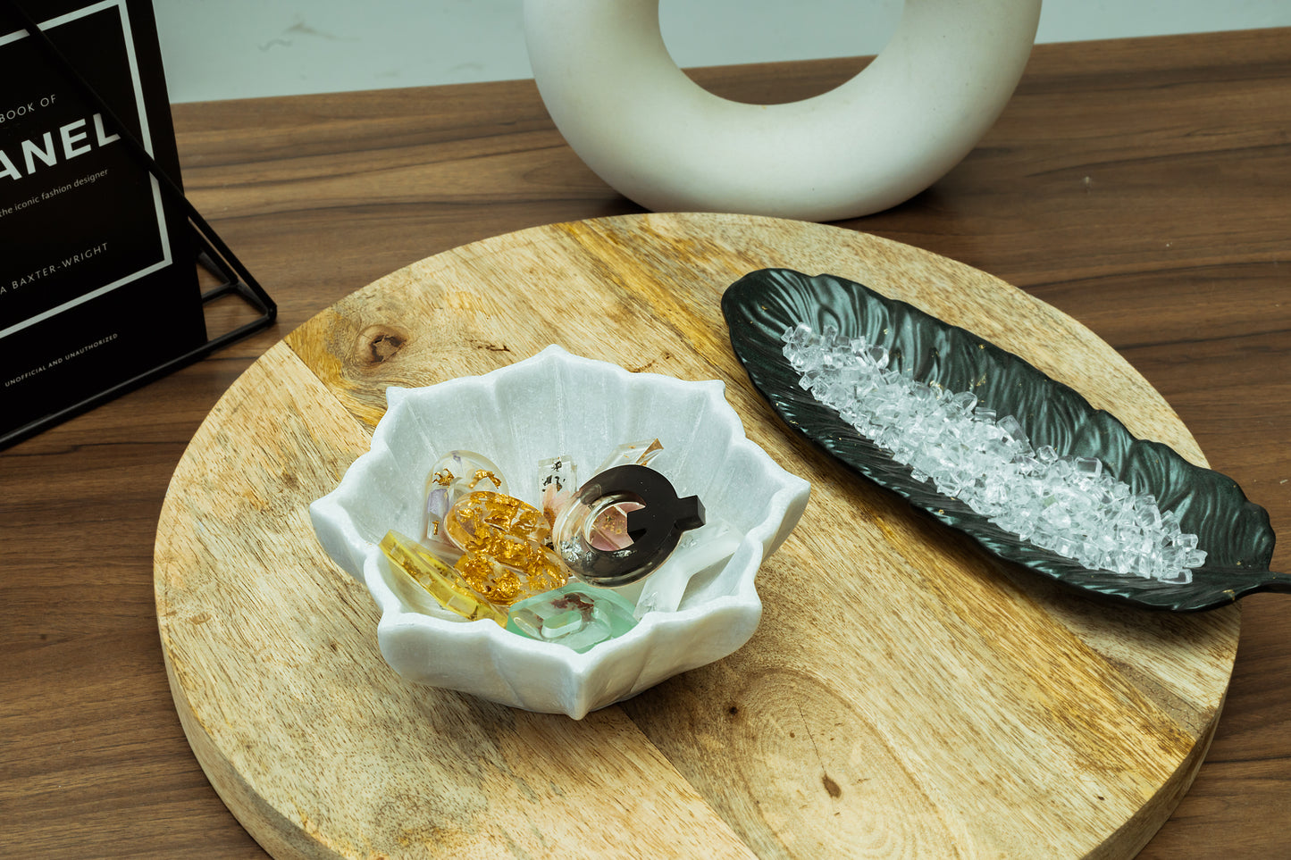 White Floral Fruit Bowl