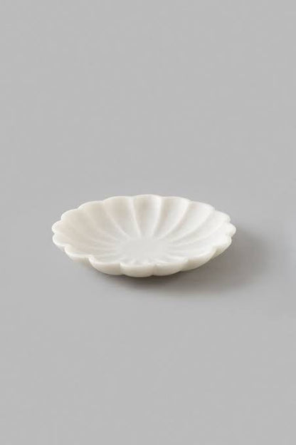 Marble Scalloped Large Tray