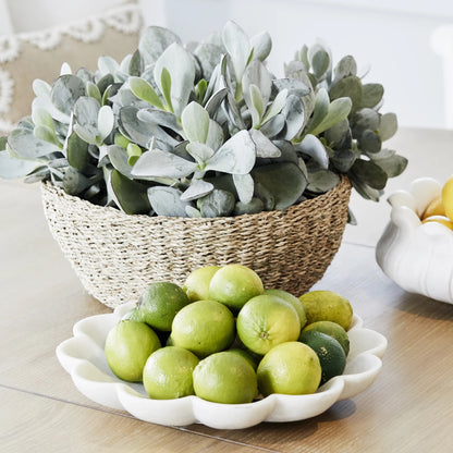 Marble Scalloped Large Tray