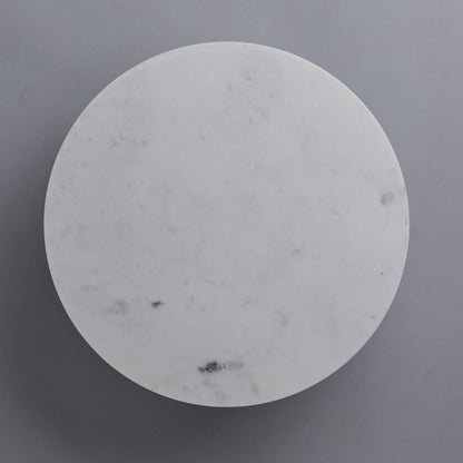 Round Marble And Wood Cake Stand