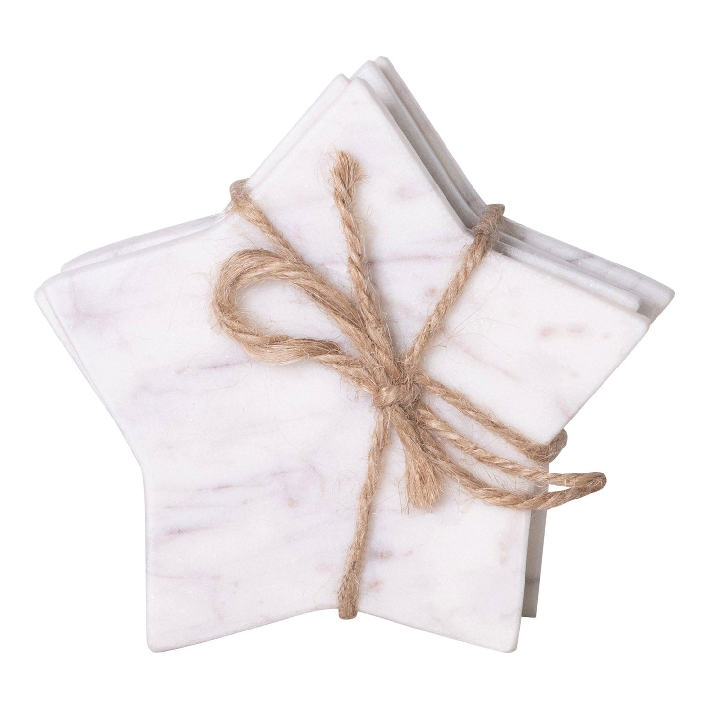 White Star Marble Coasters Set