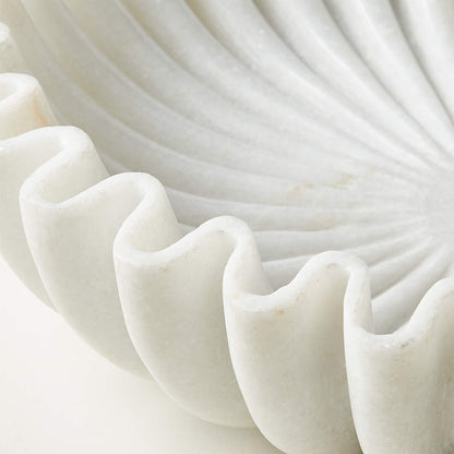 Ruffle Marble Scalloped Bowl