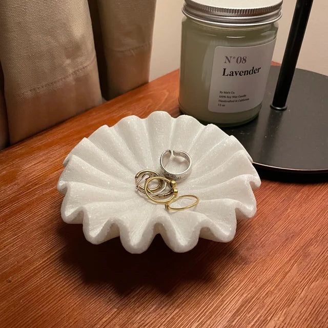 White Wavy Edges Bowl