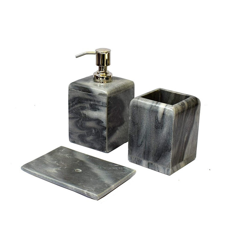 Vintage Grey Marble Bathroom Set
