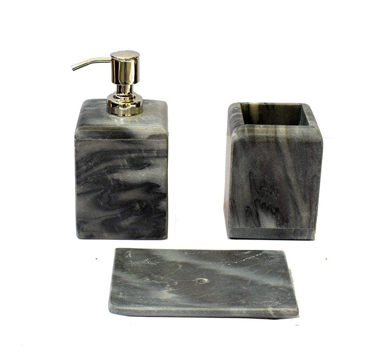 Vintage Grey Marble Bathroom Set