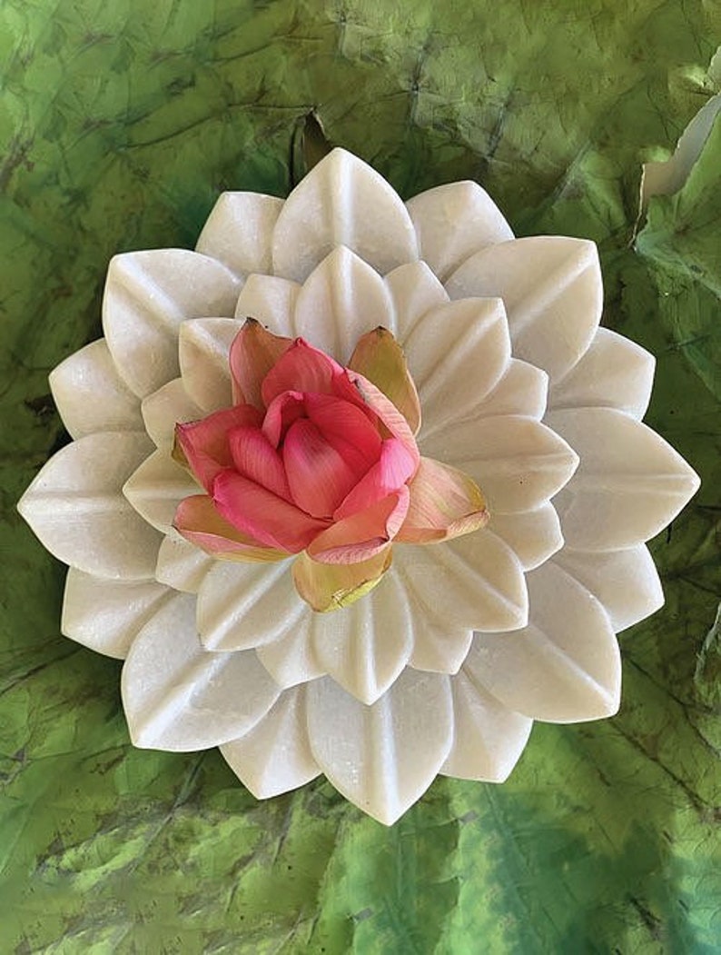 Marble Lotus Flower tray