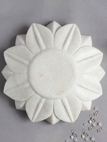 Marble Lotus Flower tray