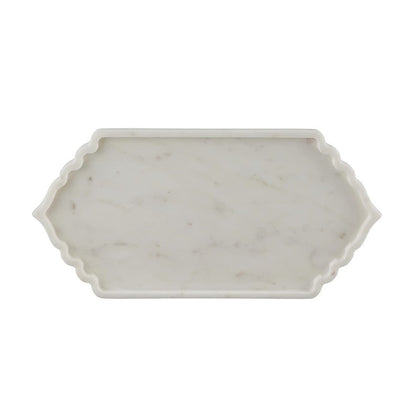 Large Mughal Oval Marble Tray