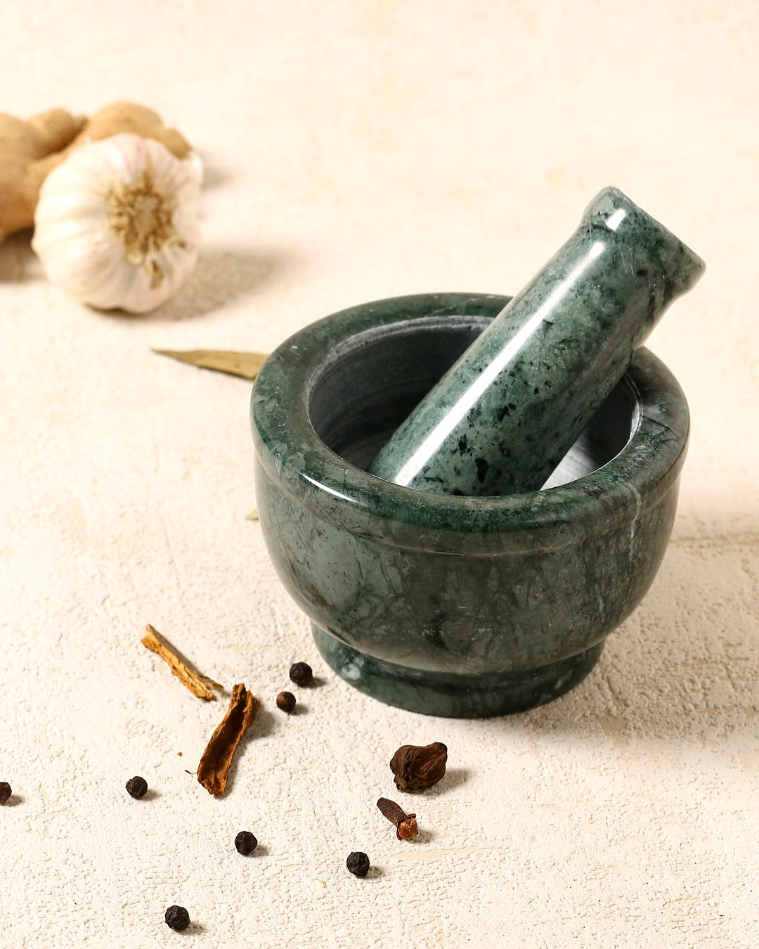 Green Mortar and Pestle Set